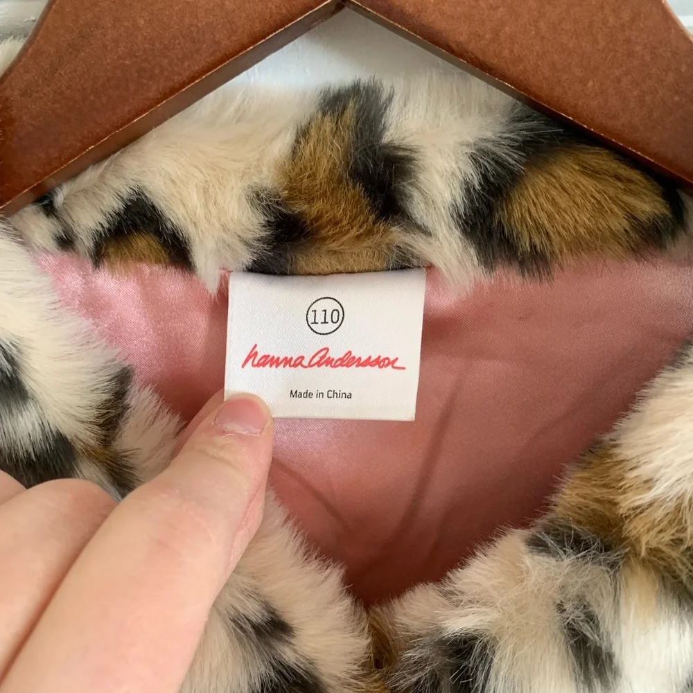 Hanna Andersson | 110/5 (girls) Faux Fur Animal Print Vest